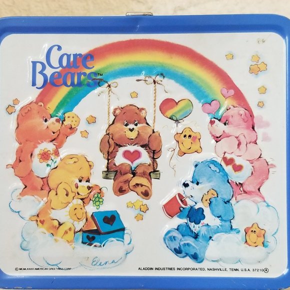 Irregular Choice Handbags - SOLD !!! Collectible 1983 Care Bears Metal Lunchbox Thermos